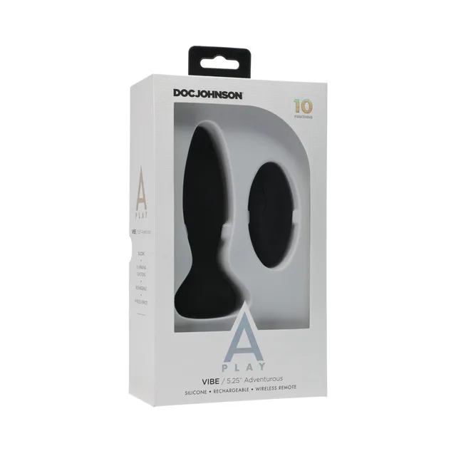A-Play Adventurous black plug and remote in white box