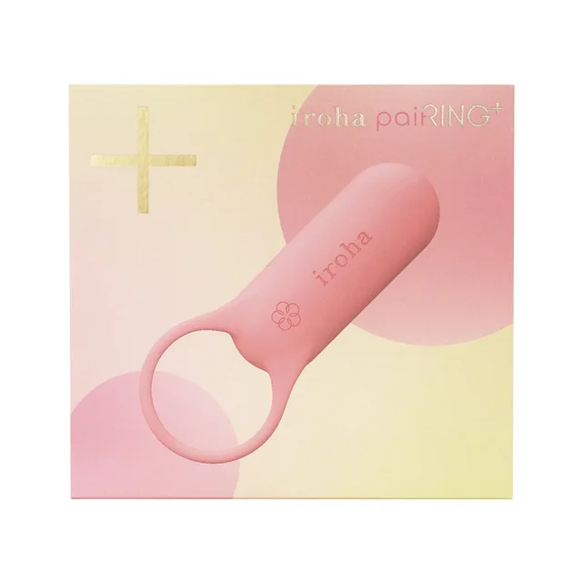 Retail box for TENGA iroha paiRING Plus coral pink ring-handle vibrator
