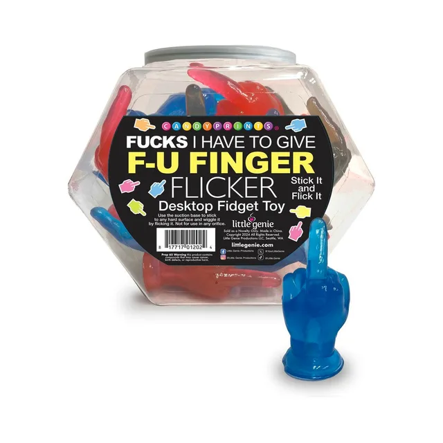 FU Finger Flickers in clear 24-piece fishbowl display