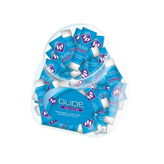 ID Glide transparent display bowl with 72 blue 12 ml tubes