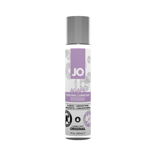 System JO Agape Original 1 oz slim bottle front with lavender label