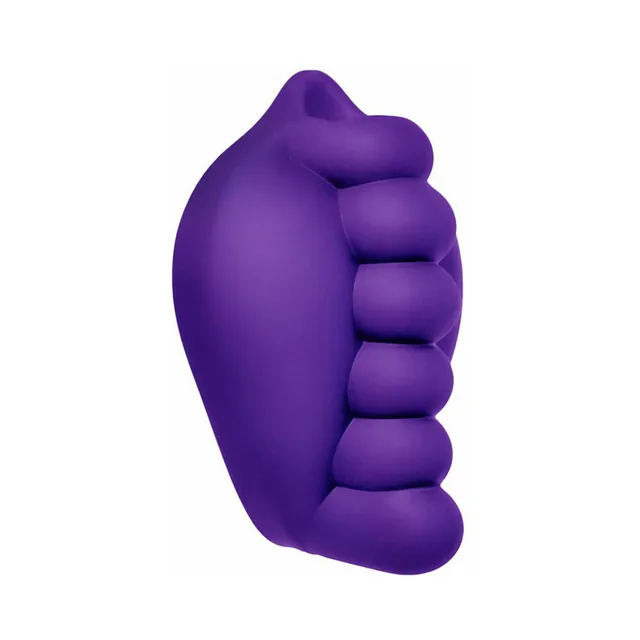 Banana Pants HoneyBunch purple ribbed silicone base sleeve left side angle
