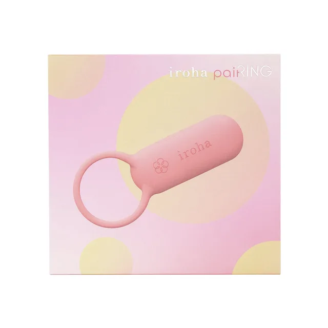 Retail box for TENGA iroha paiRING coral pink ring-handle vibrator