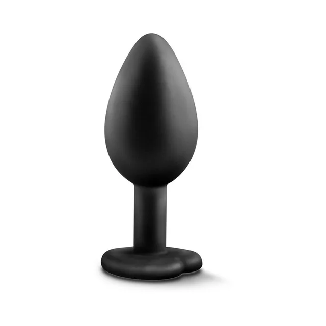 Front view of small black Temptasia tapered plug