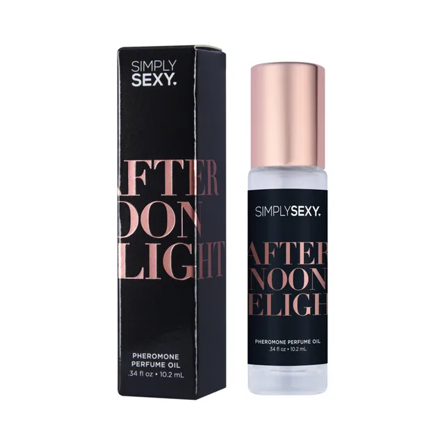 Simply Sexy Afternoon Delight roll-on bottle beside black box