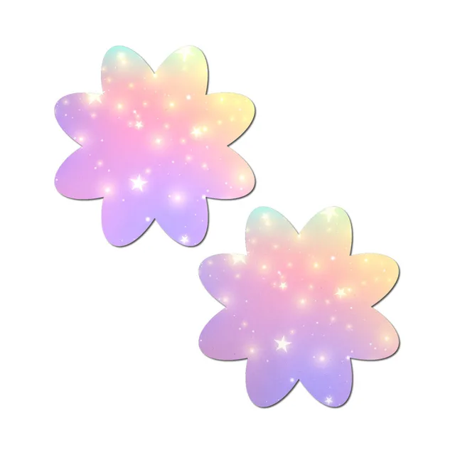 Pastease dreamy pastel celestial stars petal breast pasties matching pair with pastel gradients and white star details