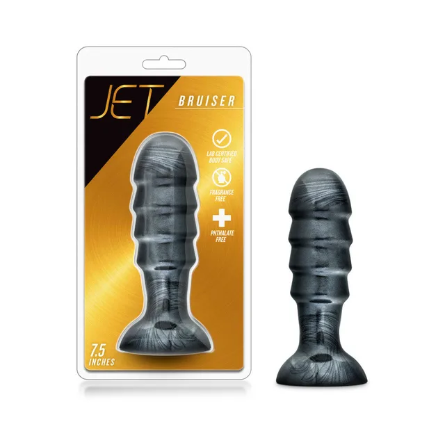 Blush Jet Bruiser Carbon Metallic Black Plug beside clear retail package