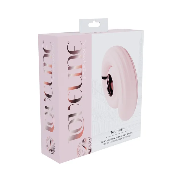 Pink Loveline Tourner curved swirl vibrator in pale-pink box