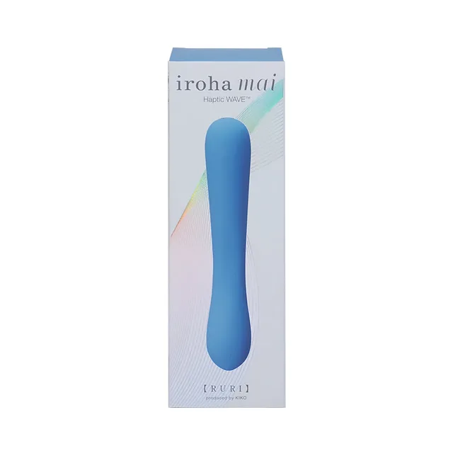 Blue TENGA iroha mai RURI shown in tall white retail box
