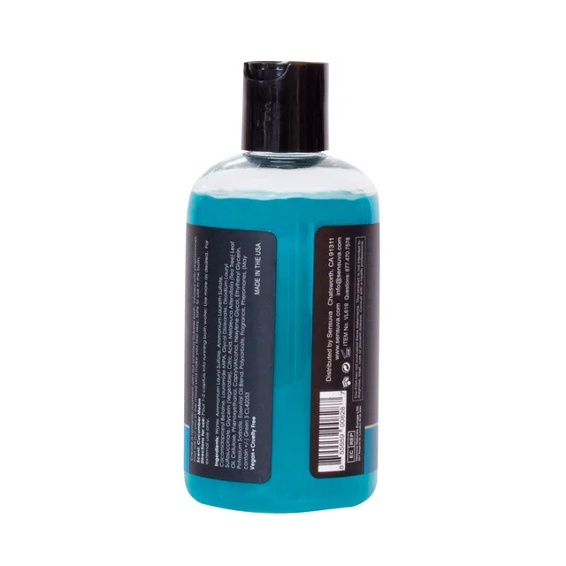 Back label of Sensuva Sensually Soft bubble bath