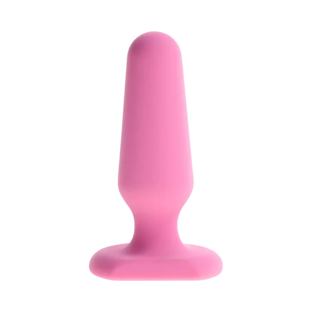 Front view of pink Selopa Petite plug with broad T-shaped base