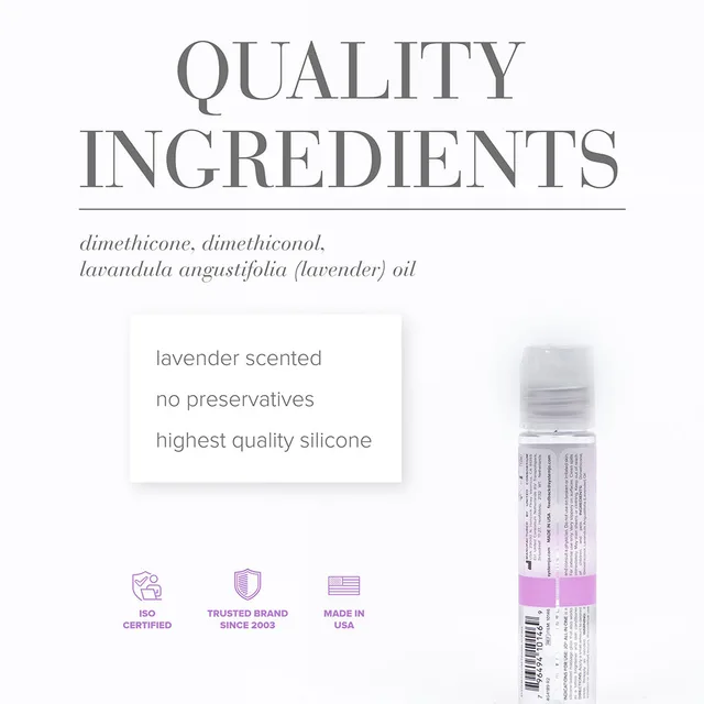 JO All-In-One Lavender ingredient graphic with purple accents