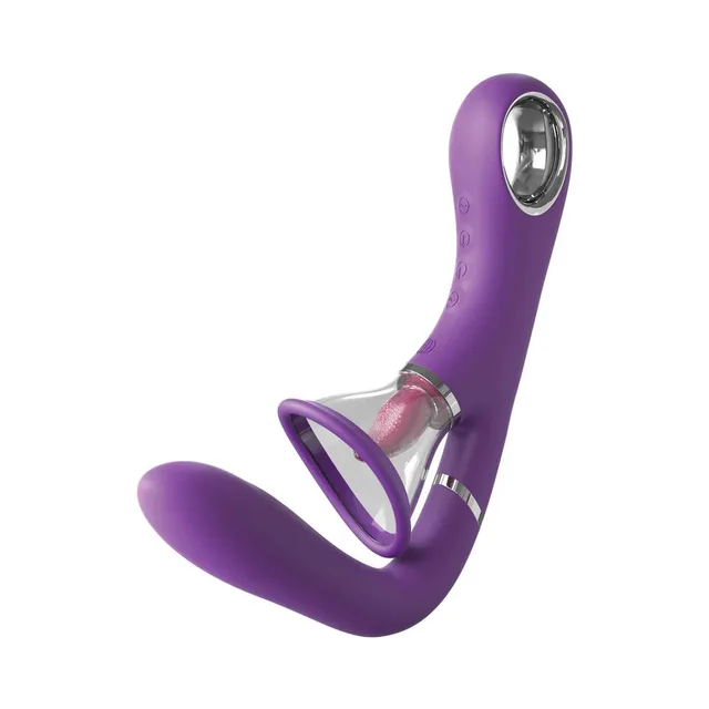 Curved purple Ultimate Pleasure Pro with oval opening