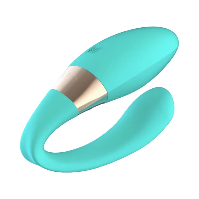 Side view of aqua TIANI Harmony curved dual-arm form