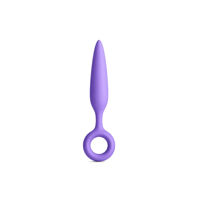 Front view of purple INYA Slide with circular finger ring