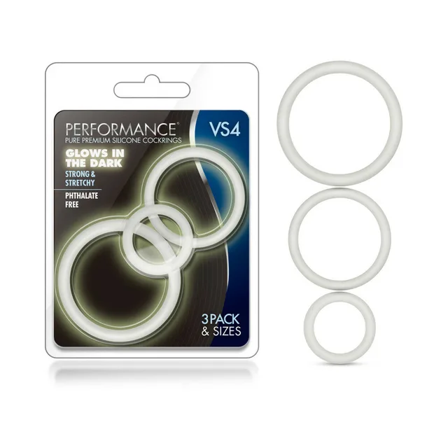 White Performance VS4 ring set with clear three-size package