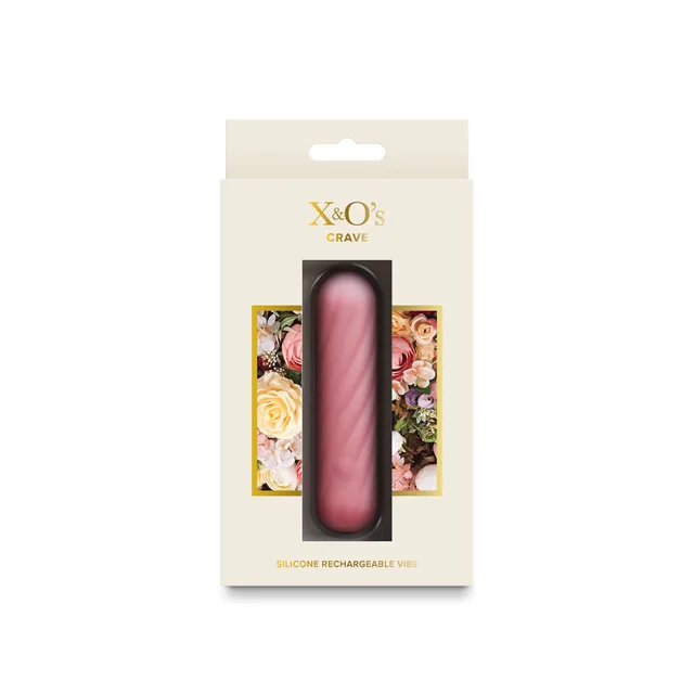 X&O's Crave light-pink dildo in cream window box