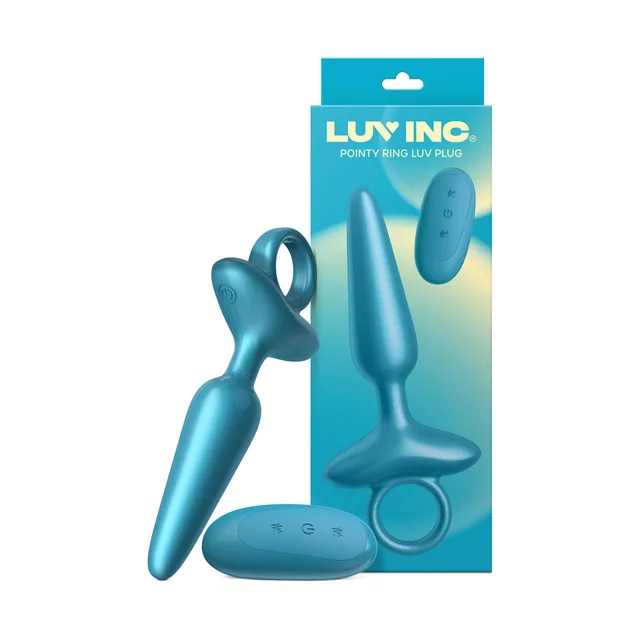 Luv Inc. PR37 metallic blue pointed plug with remote and retail box