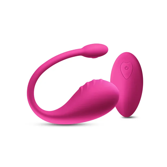 Hot-pink INYA Venus looped stimulator and oval remote