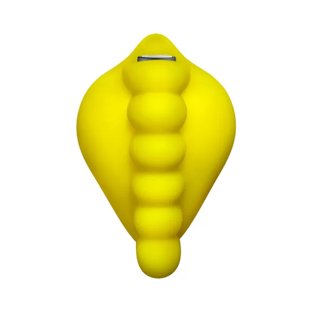 Banana Pants HoneyBunch sunshine yellow silicone base sleeve straight ribbed front view