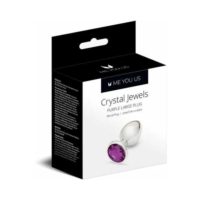 Large purple Me You Us Crystal Jewels metal plug box