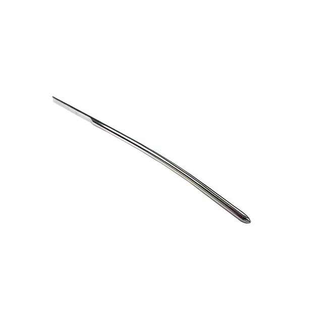 Rouge 5 mm stainless steel dilator with curved shaft and tapered tip