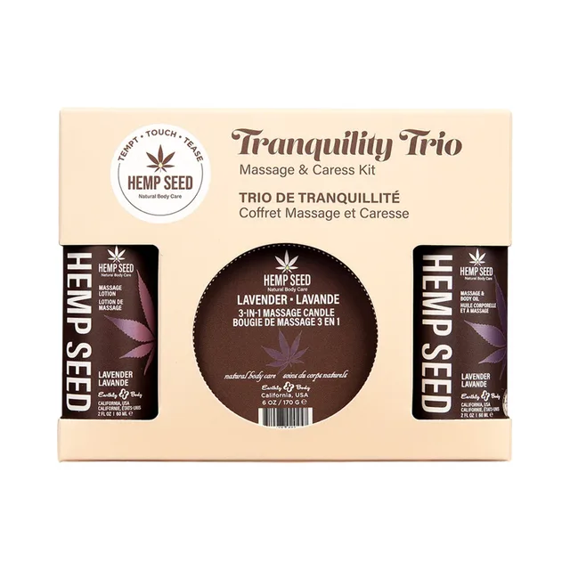 Front of Earthly Body Lavender Tranquility Trio cream box