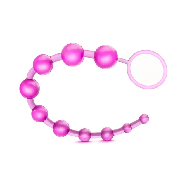 B Yours Basic Beads curved pink bead strand with large retrieval ring