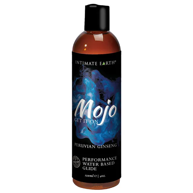 Intimate Earth Mojo Peruvian Ginseng 4 oz water-based glide bottle