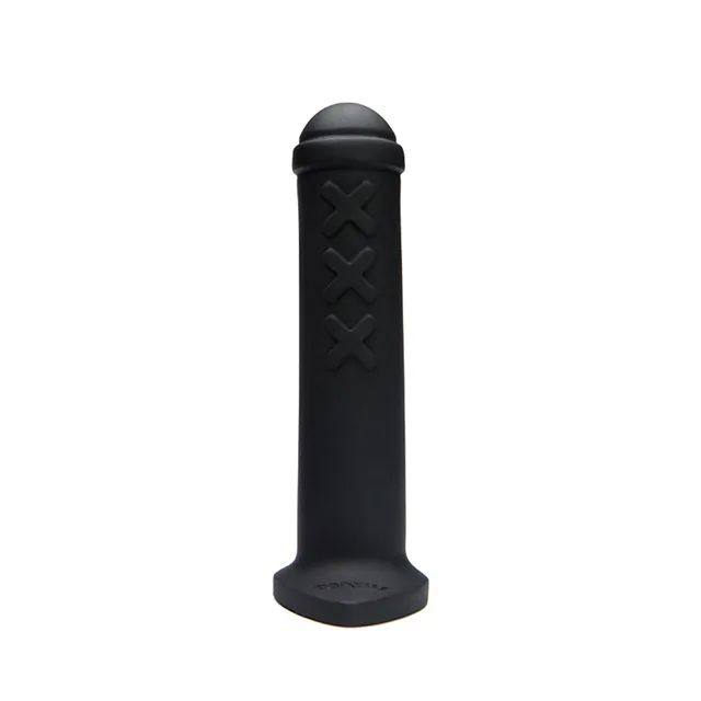 Black Tantus Amsterdam Junior column dildo with XXX marks and flared base