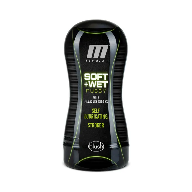 Black M for Men Pleasure Ridges self-lubricating stroker package