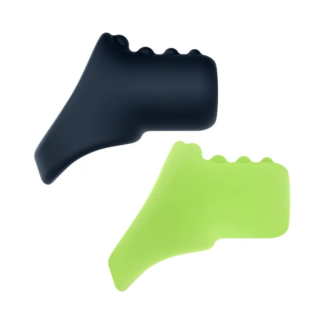 Black and neon-green Flare sling profiles