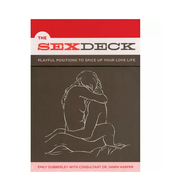 red black and white Sex Deck cover with outlined couple illustration