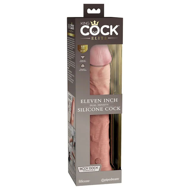 King Cock Elite Beige 11-inch dildo retail box front
