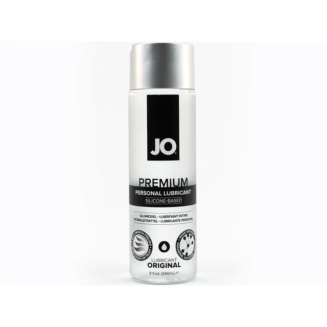 System JO Premium Original eight-ounce silicone lubricant bottle