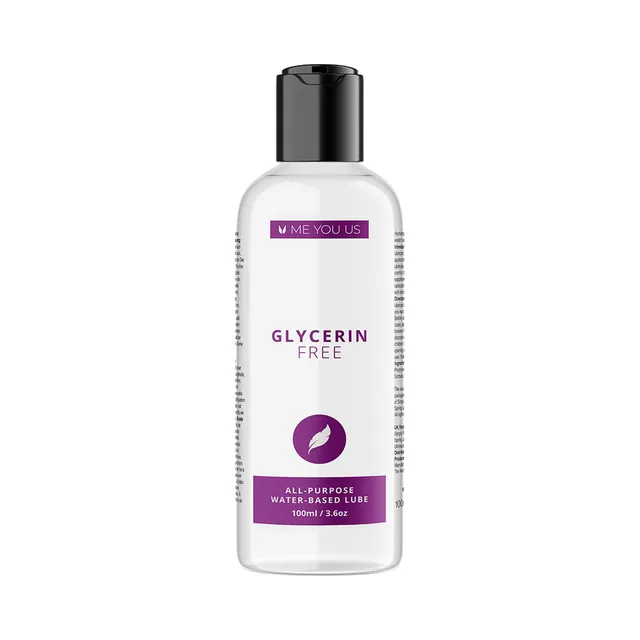 Me You Us Glycerin-Free Slix 3.3 oz clear bottle with purple label