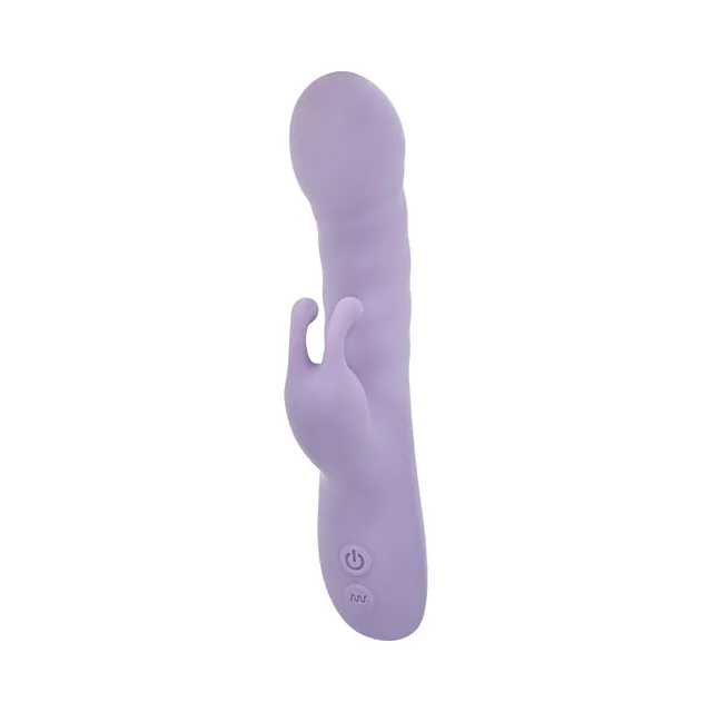 Left-side view of Violet Vixen curved shaft and rabbit ears