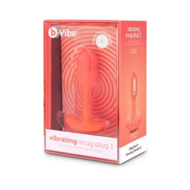 Orange b-Vibe Snug Plug 1 inside coral retail box
