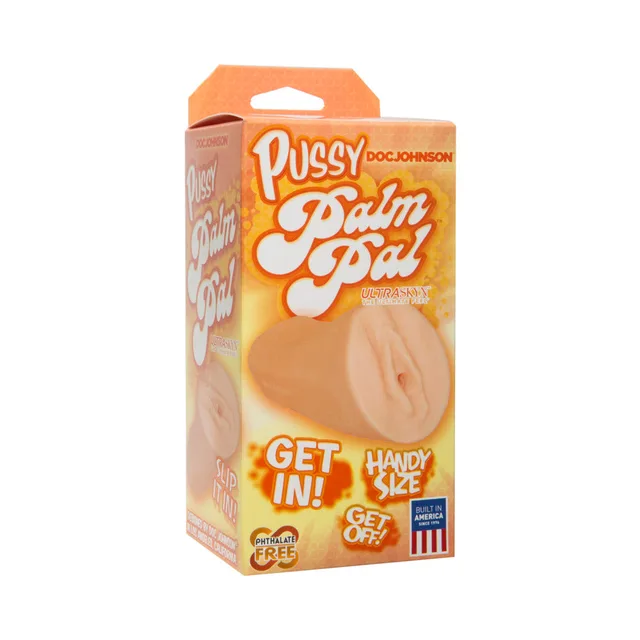 Doc Johnson Palm Pal U3 beige sleeve in orange retail box