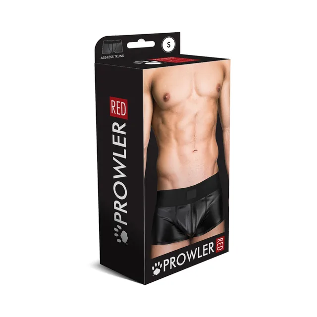 Prowler RED black wetlook assless trunk size S retail package
