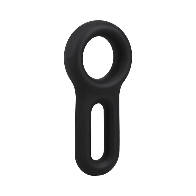 ROCK SOLID Keyhole black silicone C-ring front isolated view