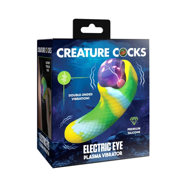 Creature Cocks Electric Eye green-yellow vibrator retail box