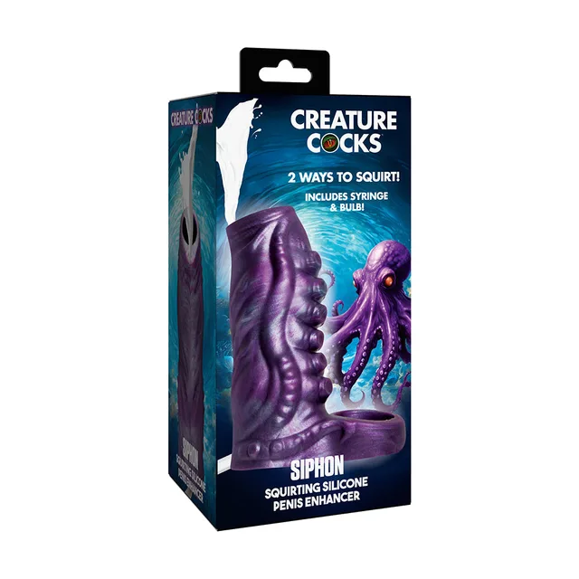 Creature Cocks Siphon purple tentacle enhancer in aquatic retail box