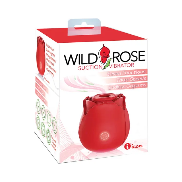 Wild Rose Classic red vibrator beside white retail box