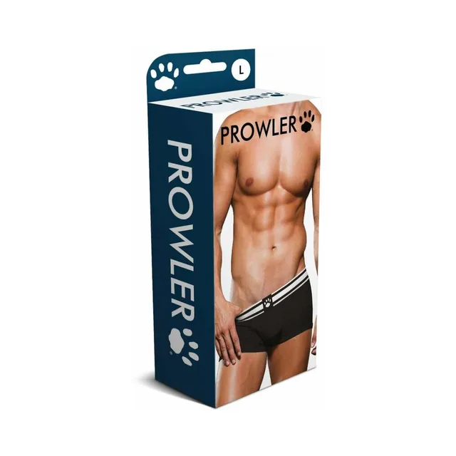 Prowler black trunk with white stripe waistband size L box