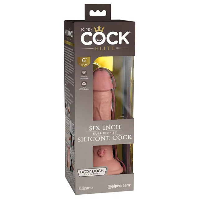 King Cock Elite Beige 6-inch dildo retail box front