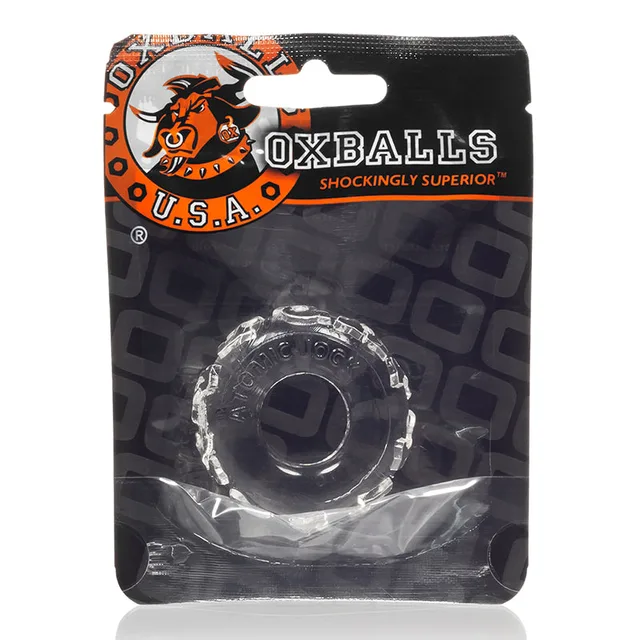 OxBalls Jelly Bean Clear Ring in hanging pouch