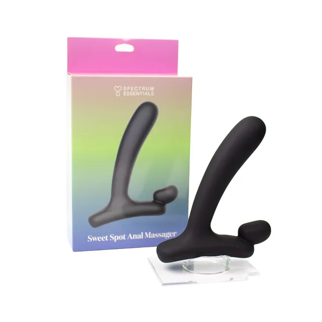 Black Spectrum Sweet Spot slim dual-motor vibe beside gradient retail box