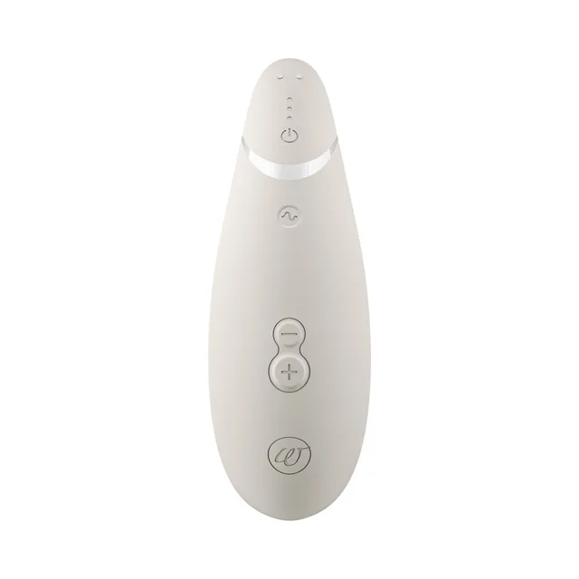 Rear view of warm gray Premium 2 with three control buttons