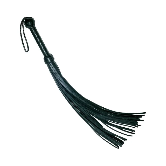 Black Prowler RED 34-inch hard whip with tails fanned out